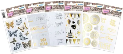 Produktbild von Herma Sticker CREATIVE Happy Gold- und Silberfolie 1 Bl