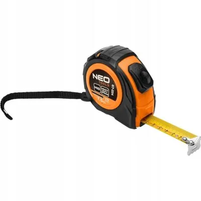 Obrázek produktu pro NEO TOOLS Profesionální svinovací metr 7,5 m x 25 mm - Nylonový potah stupnice - 2 tlačítka stop - Automatické zastavení pásky - MID přesnost