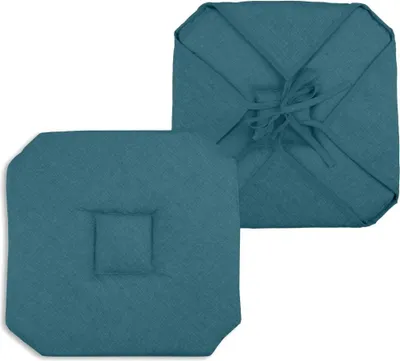 Image de STOF | Coussin d'assise - BEA - 40x40 cm - Turquoise - Design confortable et élégant - Antidérapant