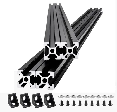 Immagine prodotto di Profilo in alluminio estruso per guide lineari - 1000 mm - Accessorio per macchine CNC e componente per stampanti 3D