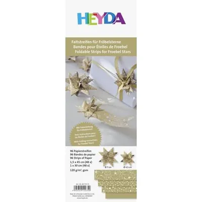 Produktbild von HEYDA Faltpapierstreifen für Mini-Fröbelsterne gold