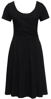 Produktbild von Queen Kerosin Swing Kleid - Black Overlapped Schwarz XXL