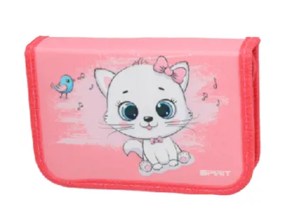 Produktbild von Katze Kätzchen Federtasche gefüllt 48 tlg. Federmäppchen Federmappe Mäppchen