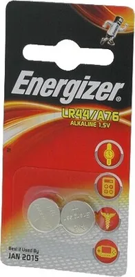 Obrázek produktu pro 1x Baterie: alkalická LR44, R1154, knoflíková baterie, 1,5V. Počet baterií: 2