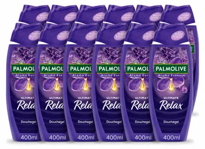 Productafbeelding van 12 x Palmolive Aroma Essences Ultimate Relax douchegel - 400 ml - Voordeelverpakking - 12 stuks