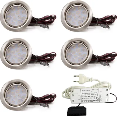 Produktbild von 5er SET LED Möbelleuchte flach, 5x 3W, Warmweiß, vislux