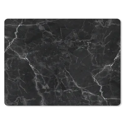 Produktbild von MuchoWow® Mauspad Mousepad Marmor - Schwarz - Weiß - Textur - Marmoroptik 23x19 cm - Mousepads - Maus Mat - Pad - Mausunterlage - Schreibtischunterlage - Mauspad