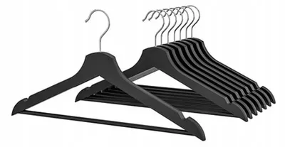 Produktbild von IKEA BUMERANG Kleiderbügel 8 Stück schwarz