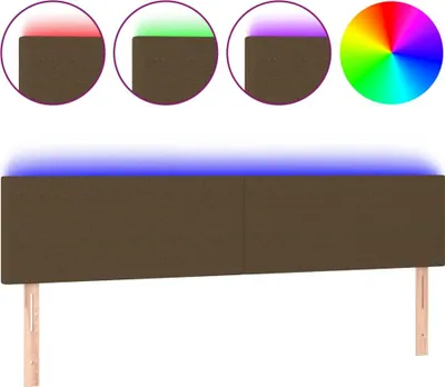 Produktbild von vidaXL LED Kopfteil Dunkelbraun 160x5x78/88 cm Stoff