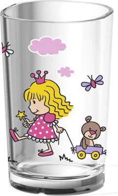 Produktbild von emsa Kinder Trinkglas "KIDS" 0,2 Liter Motiv: Princess spülmaschinenfest