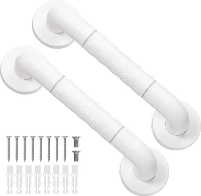 Produktbild von 2 x Handlauf Edelstahl fürs Badezimmer, Haltegriff Dusche für Senioren (30cm)