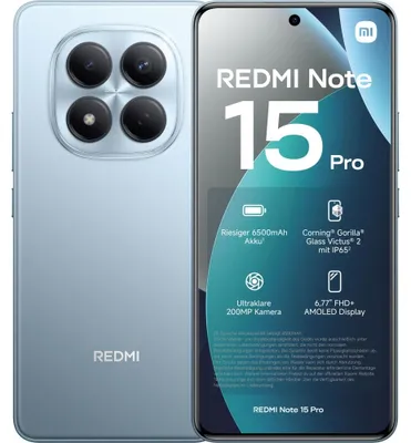 Obrázok produktu pre Xiaomi Redmi Note 15 Pro 8+256GB 6.77" Glacier Blue EU  Xiaomi
