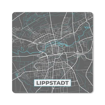 Produktbild von MuchoWow® Mauspad Mousepad Deutschland - Blau - Lippstadt - Stadtplan - Karte 20x20 cm - Mousepads - Maus Mat - Pad - Mausunterlage - Desk Mat - Bureauartikeln