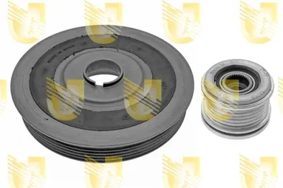 Produktbild von UNIGOM Riemenscheibensatz Kurbelwelle 421221K für FORD Fiesta Mk5 Schrägheck (JH1, JD1, JH3, JD3) 30mm 153mm