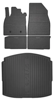 Imagen del producto de Alfombrillas de goma + bandeja de maletero para Dacia Duster III desde 2024 (SUV) – juego de 5 piezas, , a medida – Wielganizator SolidPRO