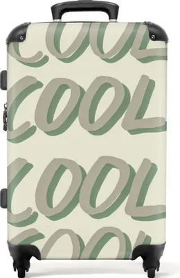 Produktbild von NoBoringSuitcases.com® Großer Koffer - Cool - Text - Grün - Zitate - Kombinationsschloss TSA - Hartschalen Trolley 4 Rollen - 72 liter - Reisekoffer - 66 cmKoffer Mittelgroß 67x43x25 cm, 72L,