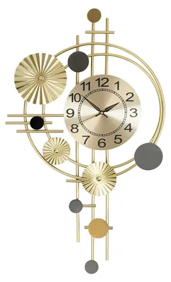 Produktbild von Moderne dekorative Wanduhr - Wanduhr - Lautlos ohne Ticken mit schleichender Sekunde - Groß 45×78 cm - Metallrahmen für Wohnzimmer Küche Büro - Gold