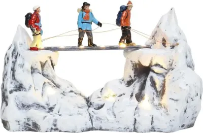 Produktbild von Wanderer über Schlucht mit LED Polyresin 30 cm Santaville