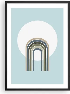 Produktbild von Gerahmtes Poster - Schwarzer Rahmen - Formen Rad Linien - 50x70 cm - Wand Bild - Wanddeko - Wandbilder - Kunstposter - Wandposter - Bilderrahmen - Bilder - Kunstdruck - P2BPA50x70-4608