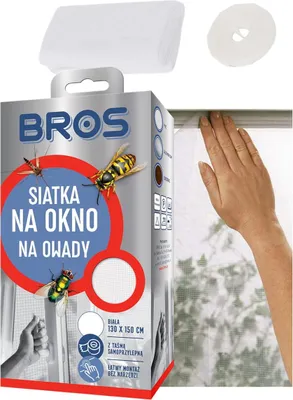 Productafbeelding van Bros, vliegenhor voor deuren, 140x220 cm, wit, 1 stuk