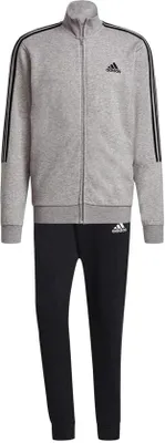 Produktbild von adidas Jogginganzug Herren schwarz im 3 Streifen Design, Größe:5 [M] 48, Farbe:Grau