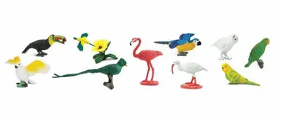 Produktbild von Safari 680404 Exotische Vögel Toob Mini Spielfiguren - Set