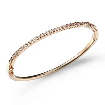 Produktbild von Armreif Funkelnder Damen Zirkonia Armreif Armspange 18K Gold 18cm