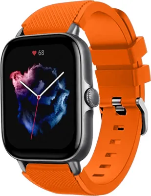 Produktbild von Strap-it Amazfit GTS 3 Silikonarmband (Orange)