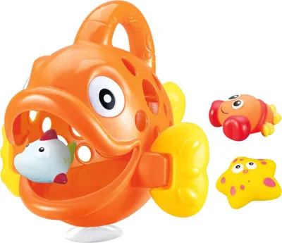 Produktbild von Badespielzeugsammler Hungry Fish orange