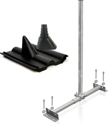 Produktbild von PremiumX X100-60 SAT Dachsparrenhalter feuerverzinkt Frankfurter Set schwarz