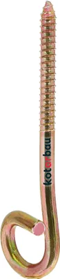 Produktbild von KOTARBAU® Schaukelhaken ⌀ 10x160mm Schraubhaken mit Holzgewinde Haken zum Schrauben für Holzbalken Galvanisch  Stahl Gold