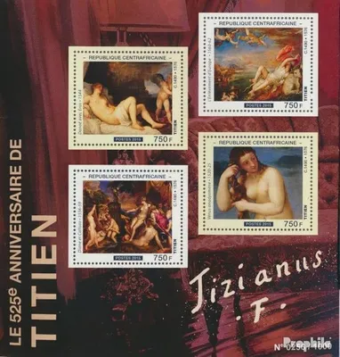Produktbild von Briefmarken Zentralafrikanische Republik 2015 Mi 5695-5698 Kleinbogen (kompl. Ausgabe) postfrisch Tizian