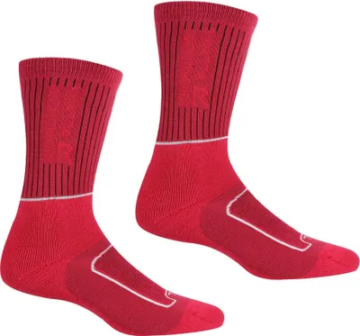 Productafbeelding van Regatta - "Samaris 2 Season" laarssokken voor dames, model RG6046 (maat 35,5 EU - 38 EU), kleur: kersenrood/wit