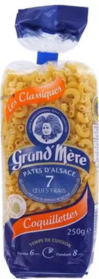 Immagine prodotto di Grand' Mère Coquillettes pasta all'uovo d'Alsazia croissant piccolo 250 grammi