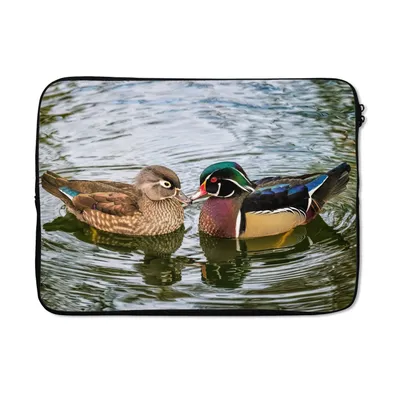 Produktbild von MuchoWow® Laptop Hülle 13 Zoll Ente - Vögel - Wasser - Federn - Tiere Laptoptasche - Laptophülle - Sleeve - Rundumschutz