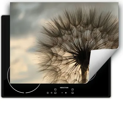 Produktbild von DarHaus Herdabdeckplatte 70x52 cm Anti Rutsch Matte Aufrollbar, Blume