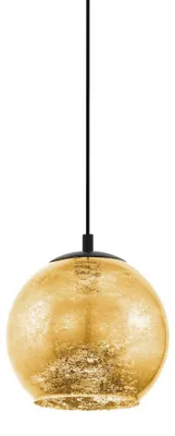 Produktbild von EGLO ALBARACCIN, Flexible Halterung, Schwarz, Gold, Schwarz, Glas, Stahl, Wohnzimmer, IP20