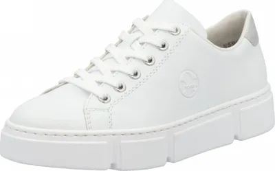 Produktbild von Rieker Damen Sneaker Schnürschuh Plateau N59W1, Größe:39 EU, Farbe:Weiß