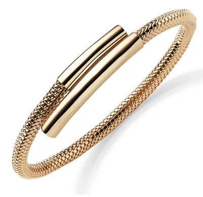 Produktbild von 5mm Armreif Armspange aus 585 Gold Rotgold glänzend elastisch 60x48mm innen