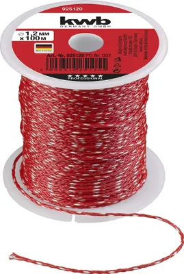 Obrázek produktu pro kwb 925120 Zednická šňůra 1,2 mm červená 100 m (925120)