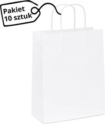Produktbild von Papiertüte für Geschenke, Packung 240 x 100 x 320, WEISS, 10 Stück