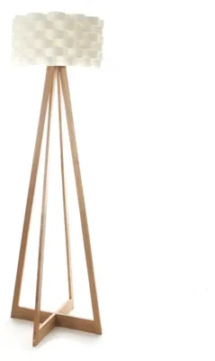 Produktbild von Bambus Stehleuchte - weiß, Höhe 150 cm