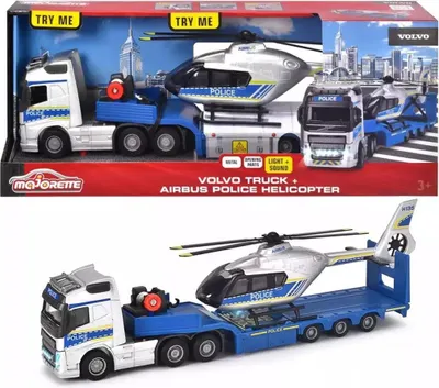 Obrázek produktu pro Majorette Volvo truck + helikoptéra