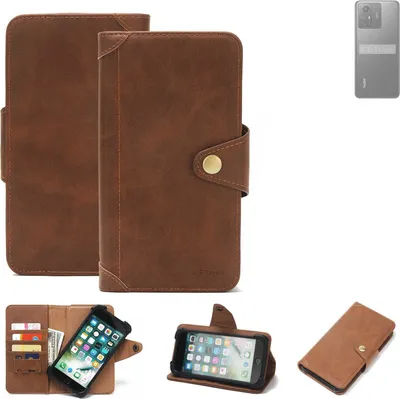 Produktbild von K-S-Trade Handyhülle kompatibel mit Xiaomi Redmi Note 12S Schutz Hülle Walletcase Bookstyle Tasche Case Handytasche Wallet Flipcase Cover PolyurethanBraun