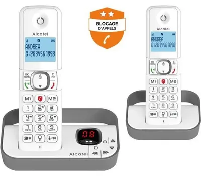 Obrázek produktu pro Alcatel F860 Voice, Analogový telefon, Bezdrátové sluchátko, Hlasitý odposlech, 100 pol., Identifikace volajícího, Bílá