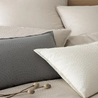 Produktbild von elegante Mako-Satin-Bettwäsche-Garnitur 2364 Air Farbe Greige Größe 135x200cm+40x80