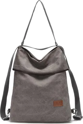 Produktbild von Travistar Damen Vintage Canvas Schultertasche Anti Diebstahl Rucksack Hobo Handtasche
