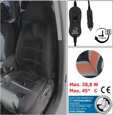 Produktbild von PETEX Premium  Sitzheizung KFZ "Capri" Vordersitz, schwarz