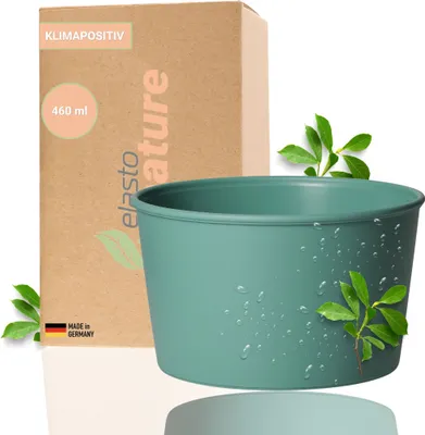 Produktbild von Mehrwegbecher 'ToGo' 460 ml - Wiederverwendbarer Kunststoffbecher aus nachhaltigen Materialien - Ideal für Kaffee, Früchte, Picknicks, Strand, Wasser usw. minze