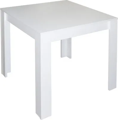 Produktbild von Ausziehtisch weiß Küchentisch 80x80 Weiß matt